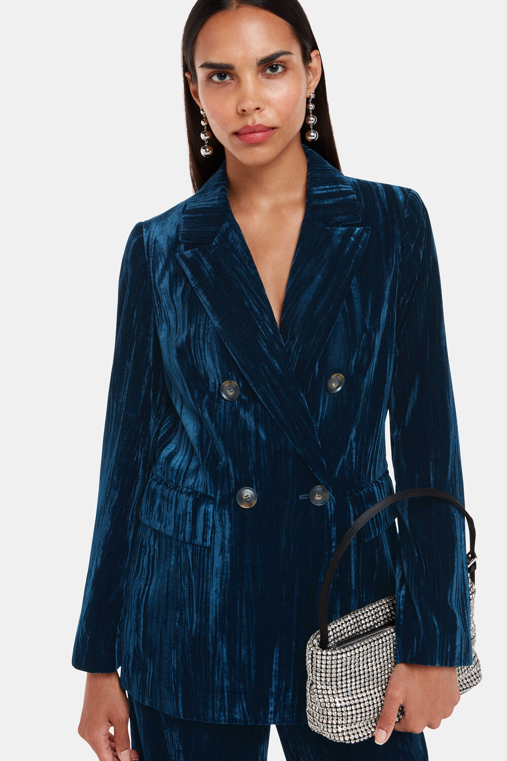 Hallie Crushed Velvet Blazer