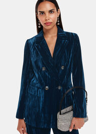 Hallie Crushed Velvet Blazer