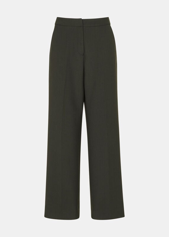 Dark Green Natalie Wool Blend Trouser