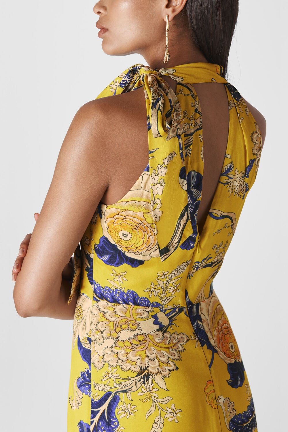 Peria Exotic Floral Dress Yellow/Multi
