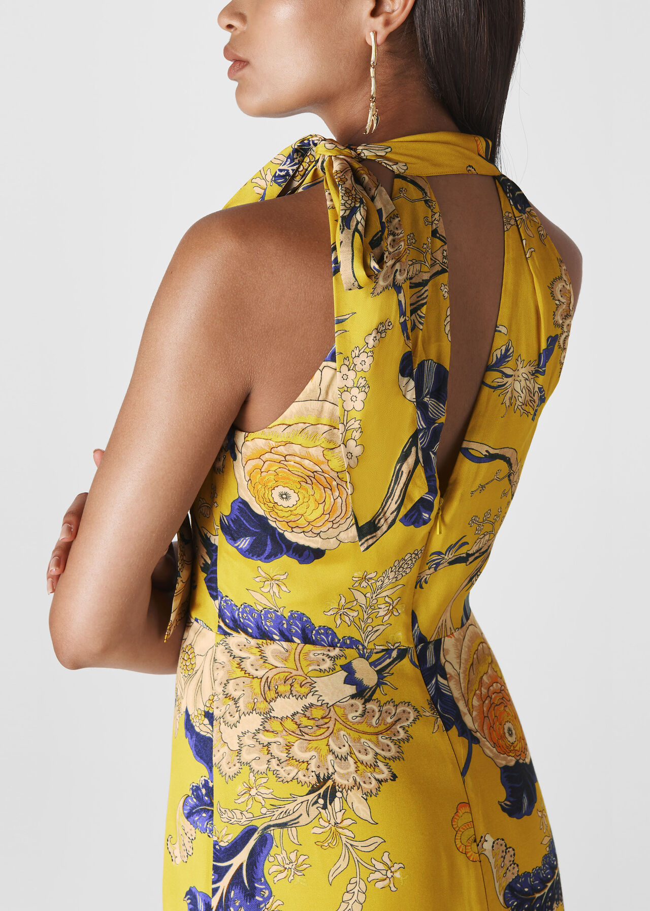 Peria Exotic Floral Dress Yellow/Multi