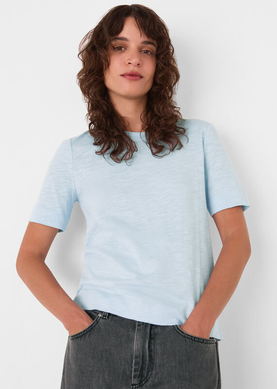 Pale Blue Rosa Double Trim T-Shirt