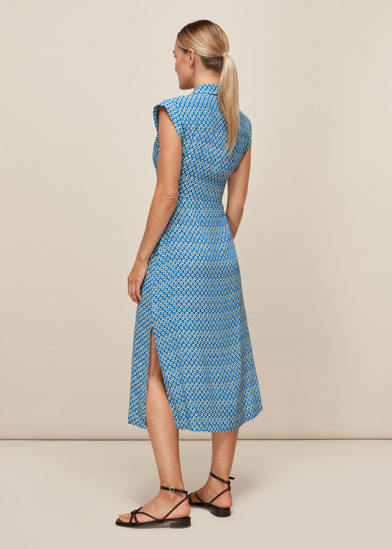 Blue Astrix Floral Blue Dress