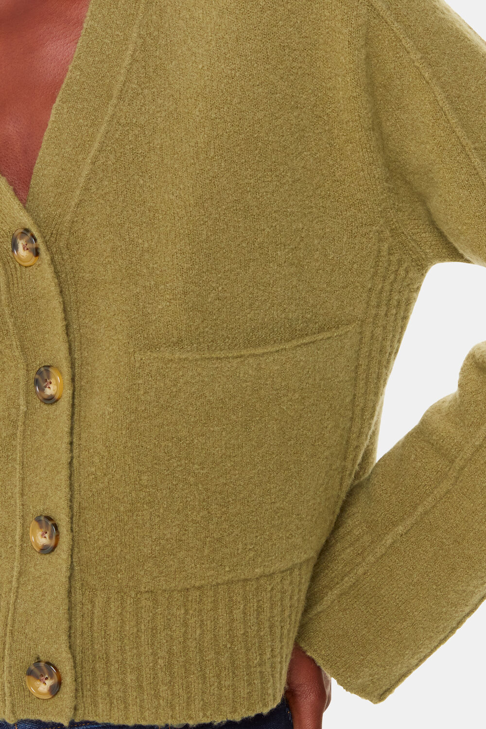 Wool Mix Pocket Cardigan