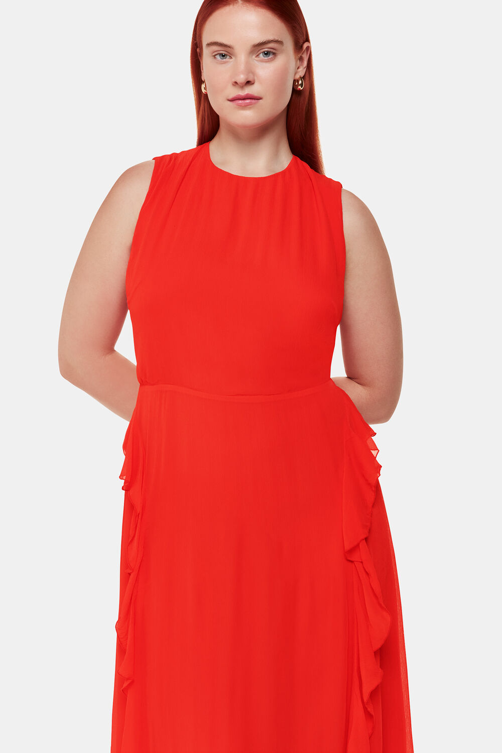 Nellie Frill Detail Midi Dress
