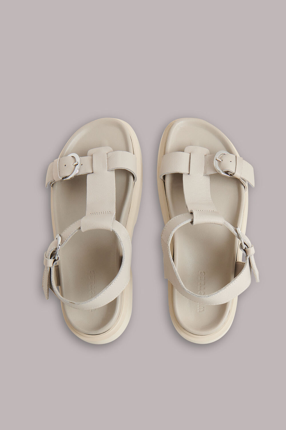 Neutral Porto Double Buckle Sandal