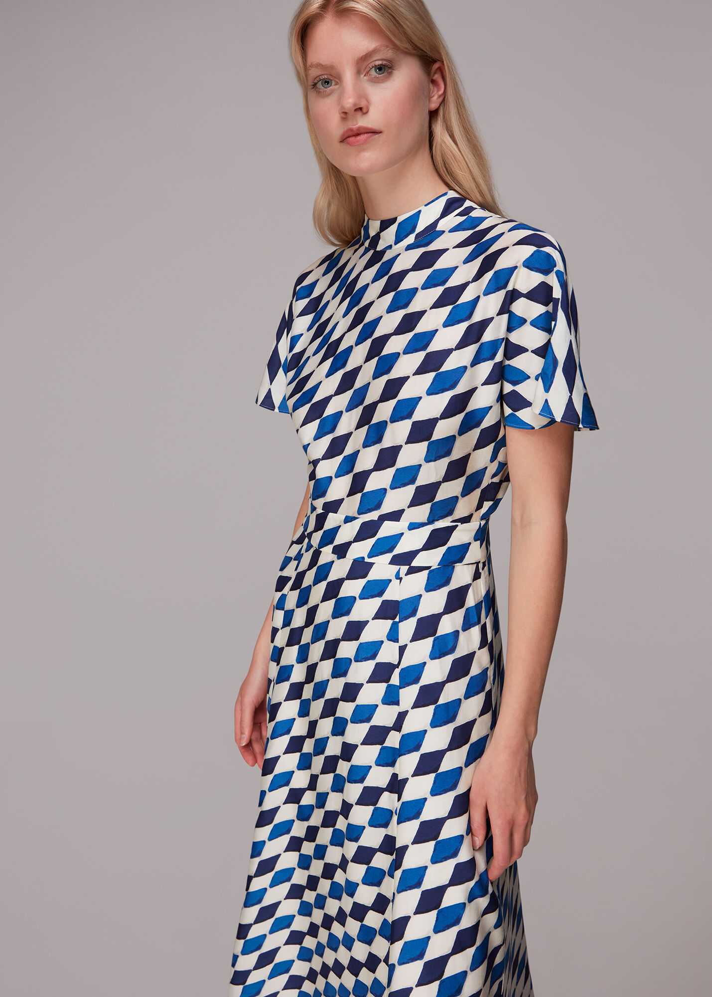 Whistles blue and deals white dress