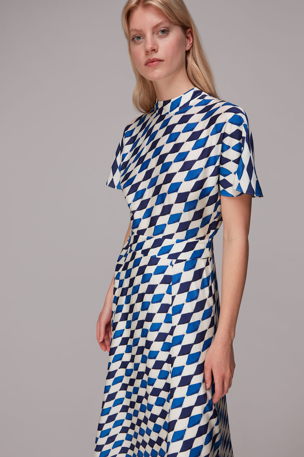 Pinched Diamond Midi Dress
