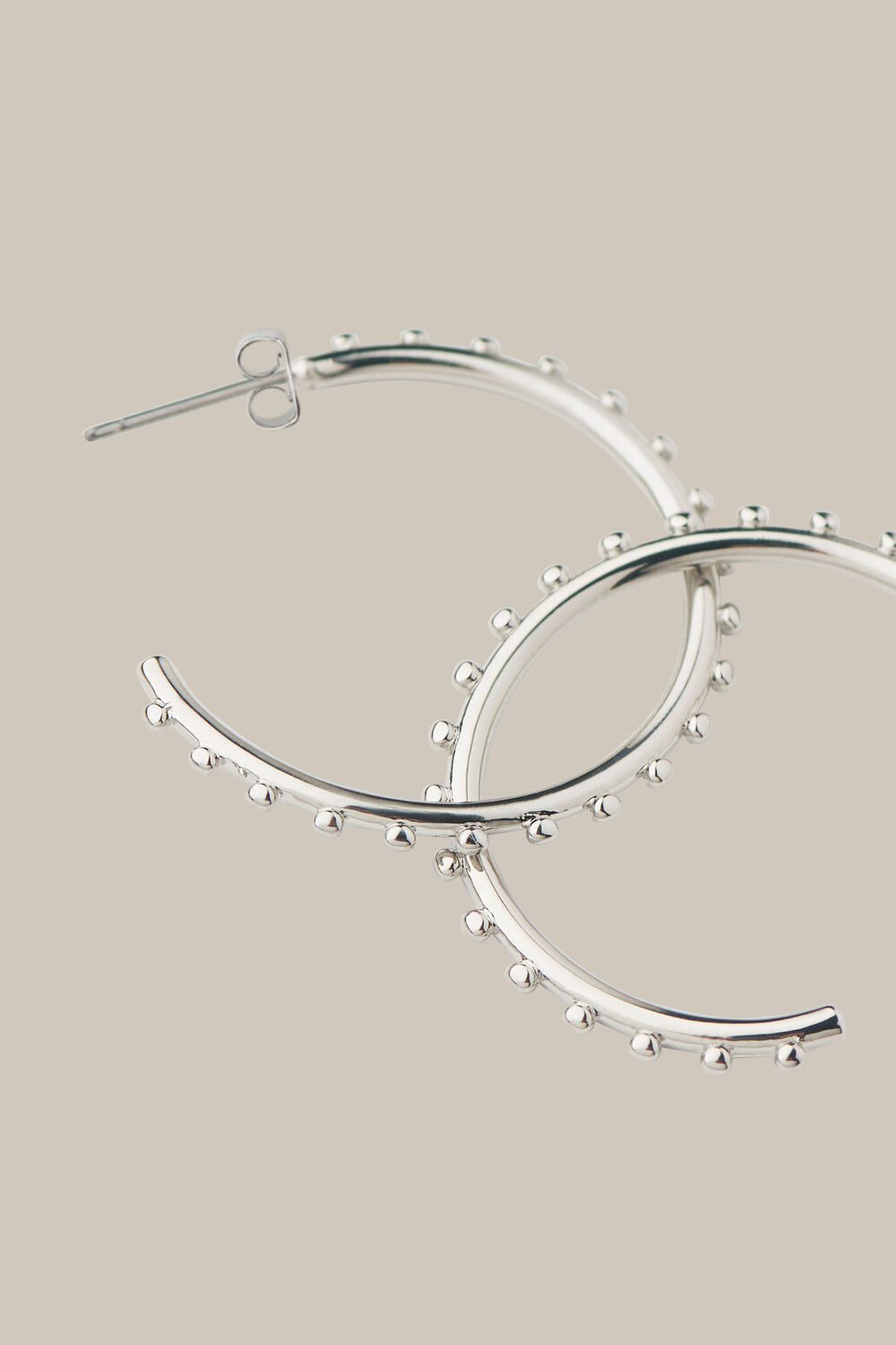 Studded Classic Hoop