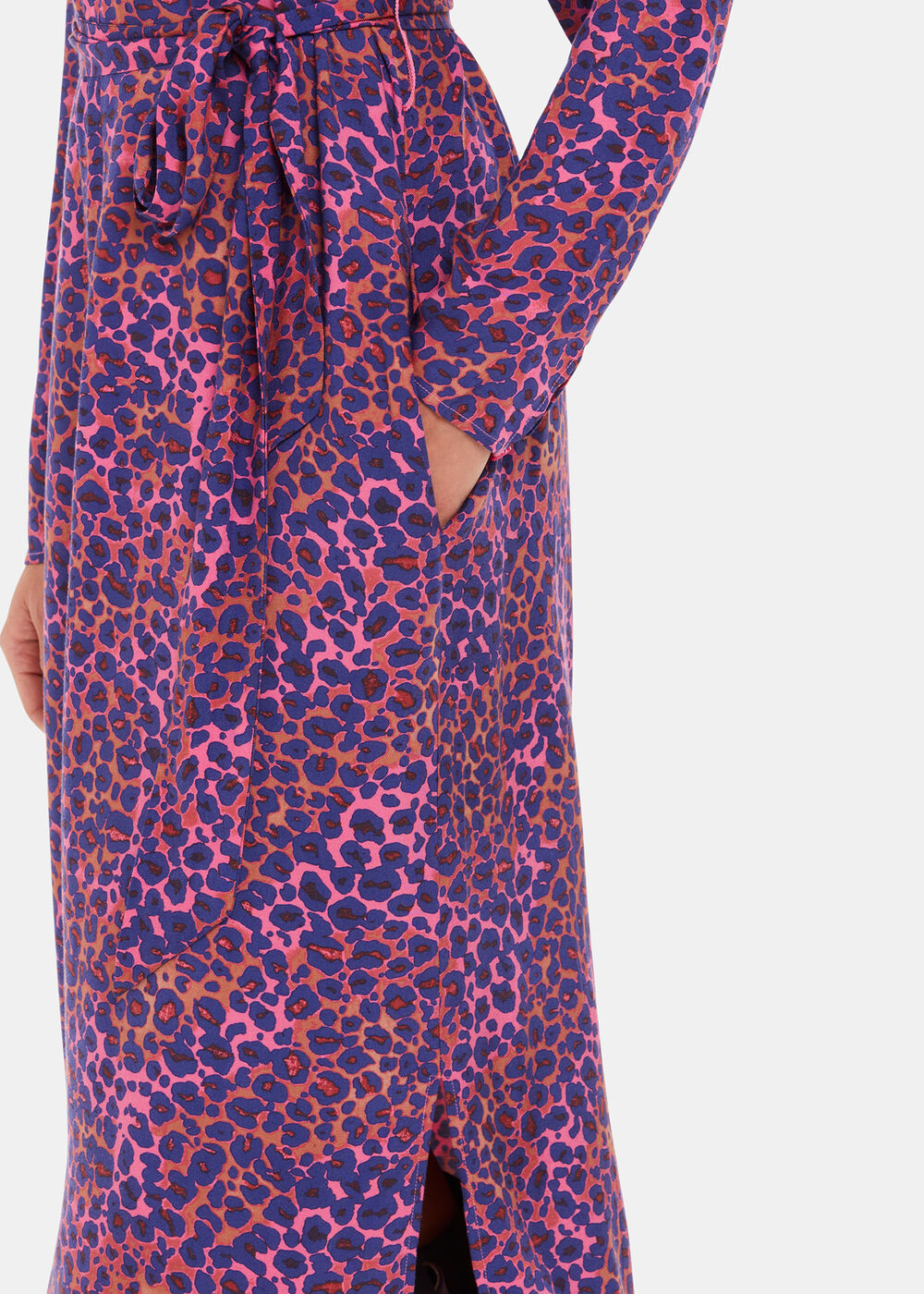Mottled Leopard Midi Dress