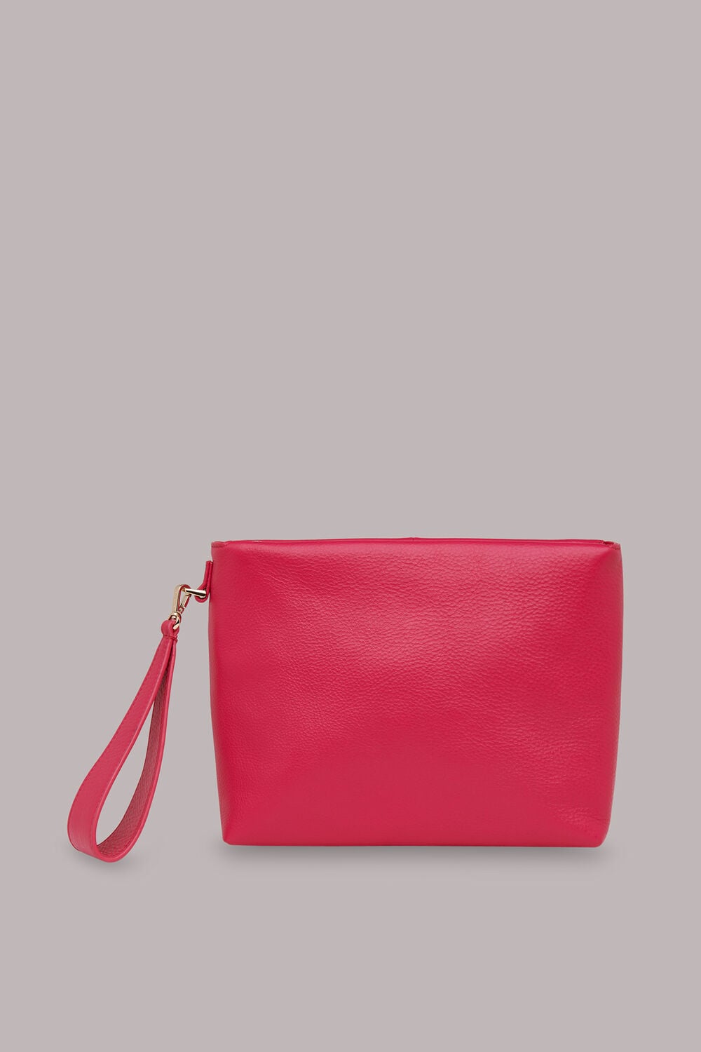 Pink Avah Zip Top Clutch