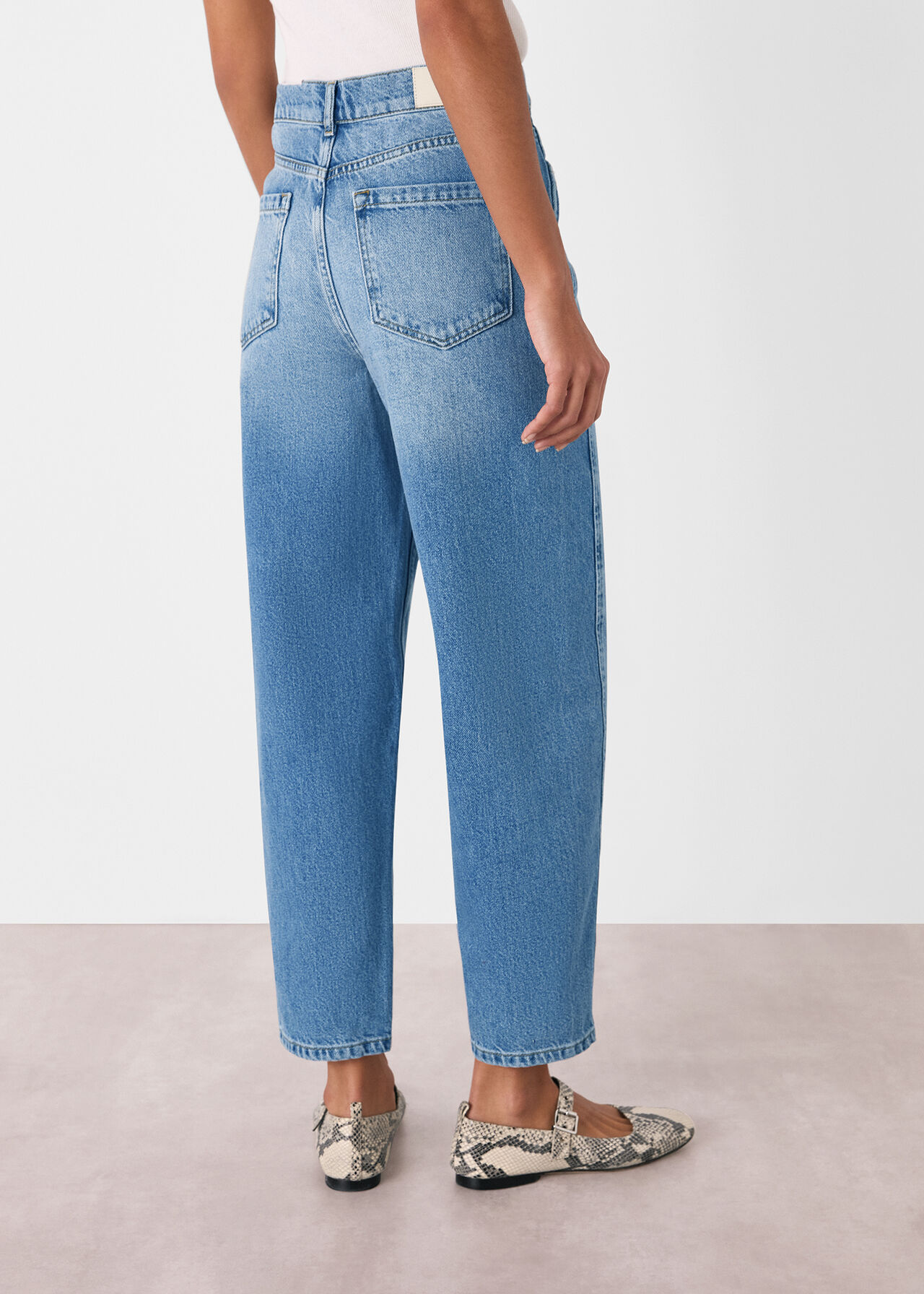 Whistles Authentic Barrel Leg Jean Light Wash Whistles Authentic Barrel Leg Jean Light Wash