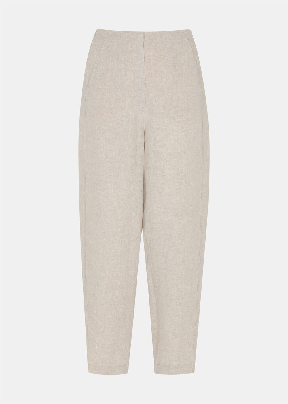 Petite Linen Barrel Trouser