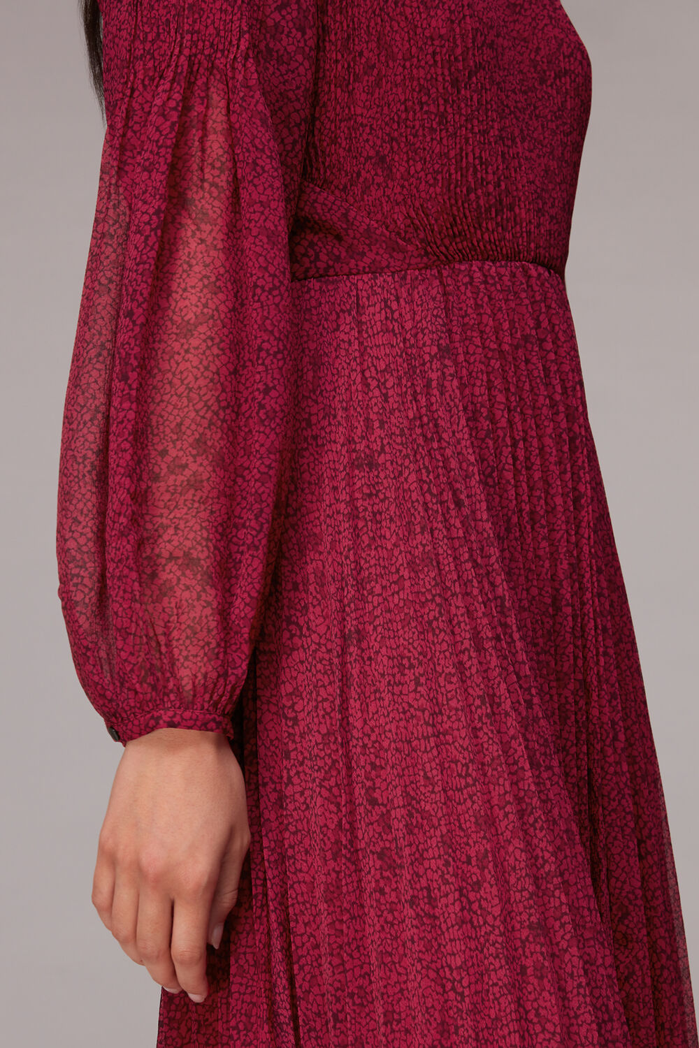 Abstract Snake Plisse Dress