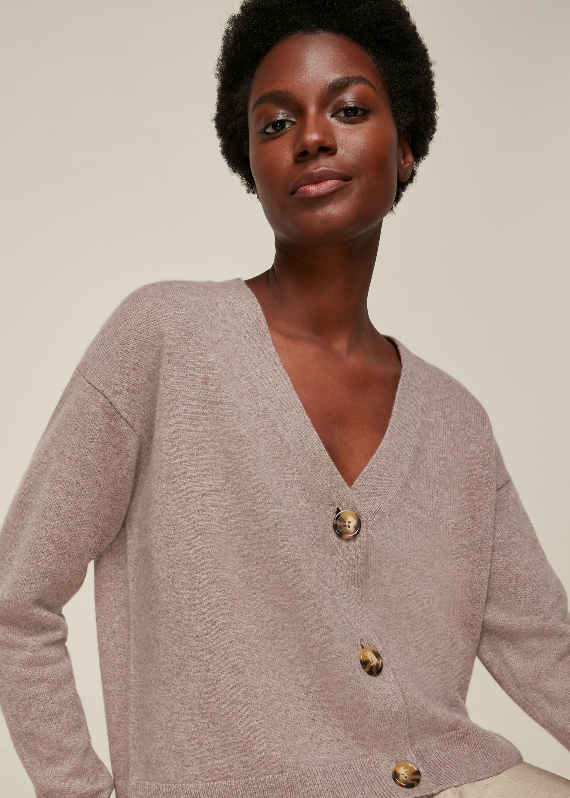 whistles black cardigan