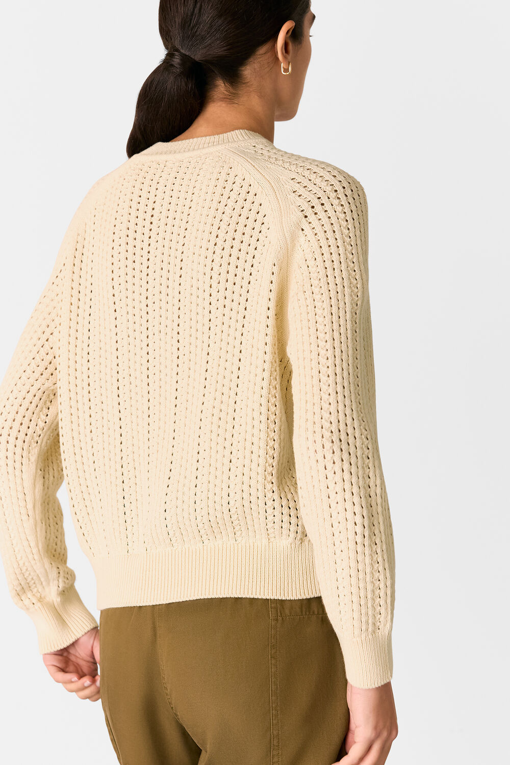 Pointelle Crew Neck Knit
