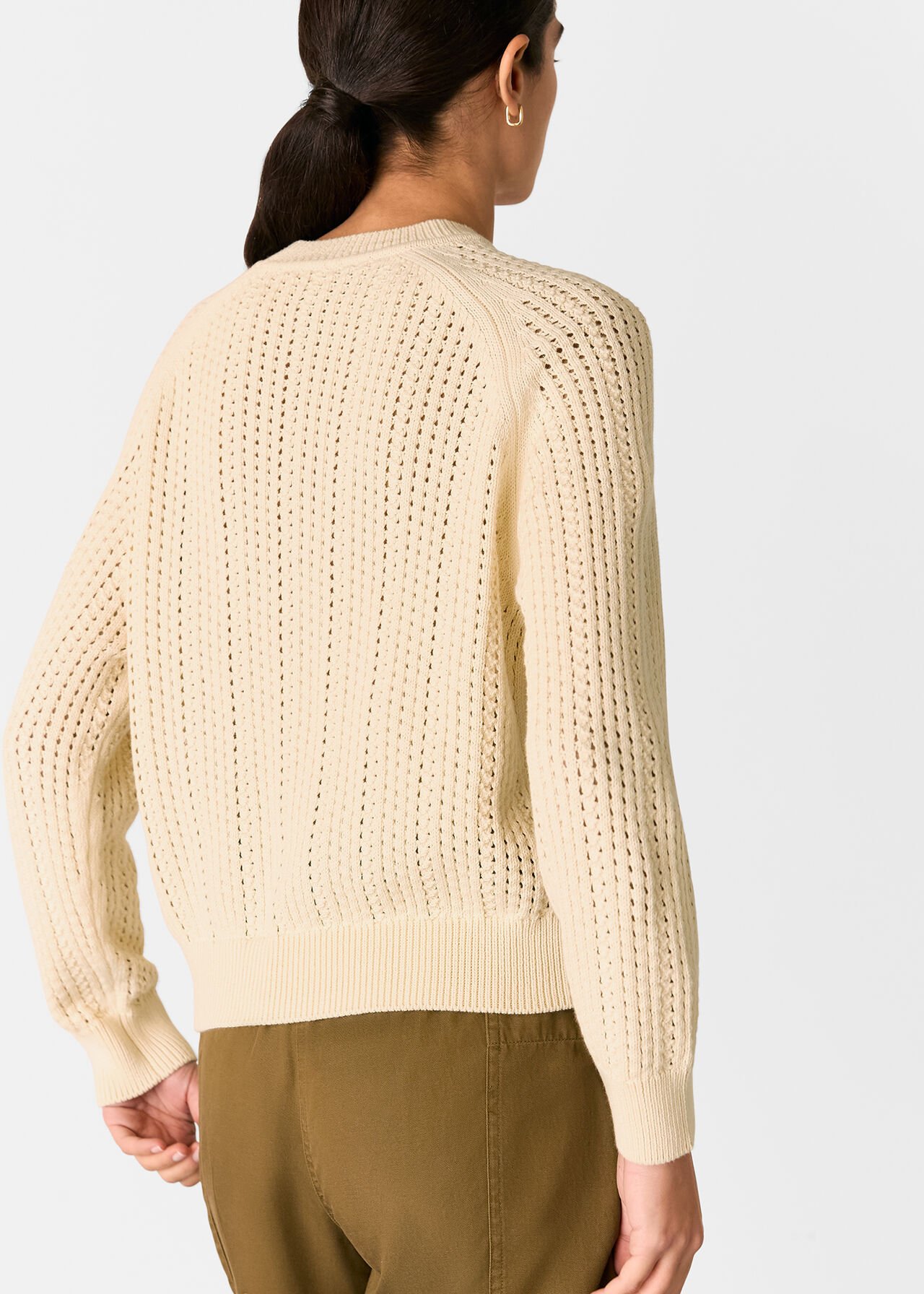 Pointelle Crew Neck Knit