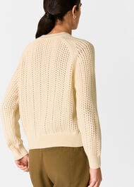 Pointelle Crew Neck Knit