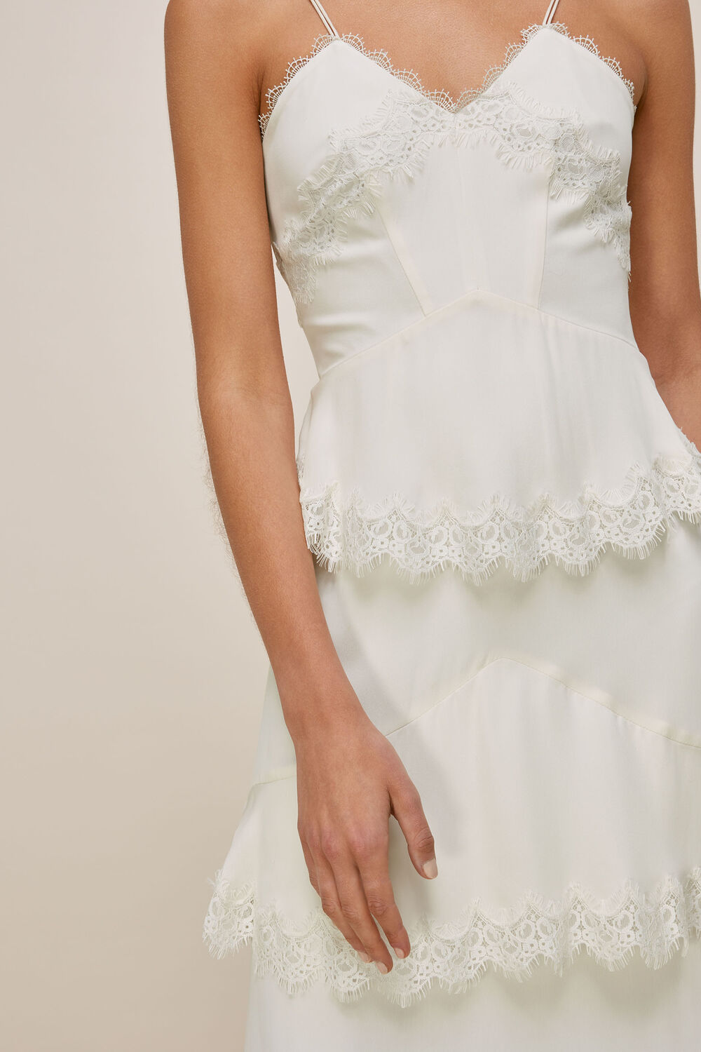 Isla Tiered Wedding Dress Ivory