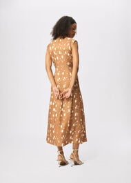Deer Spot Viscose Midi Dress