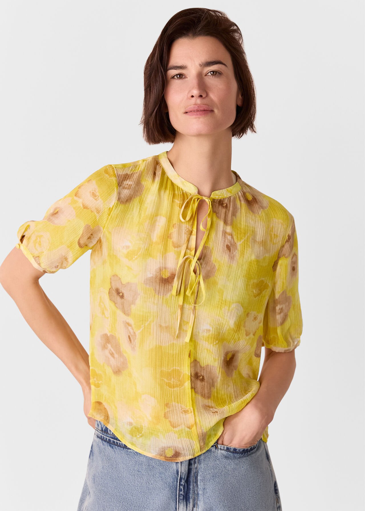 Sunshine Floral Texture Blouse