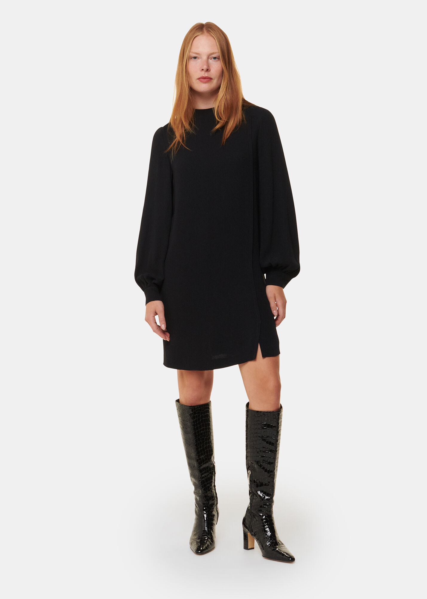 Black Cleo Shift Dress WHISTLES Whistles UK