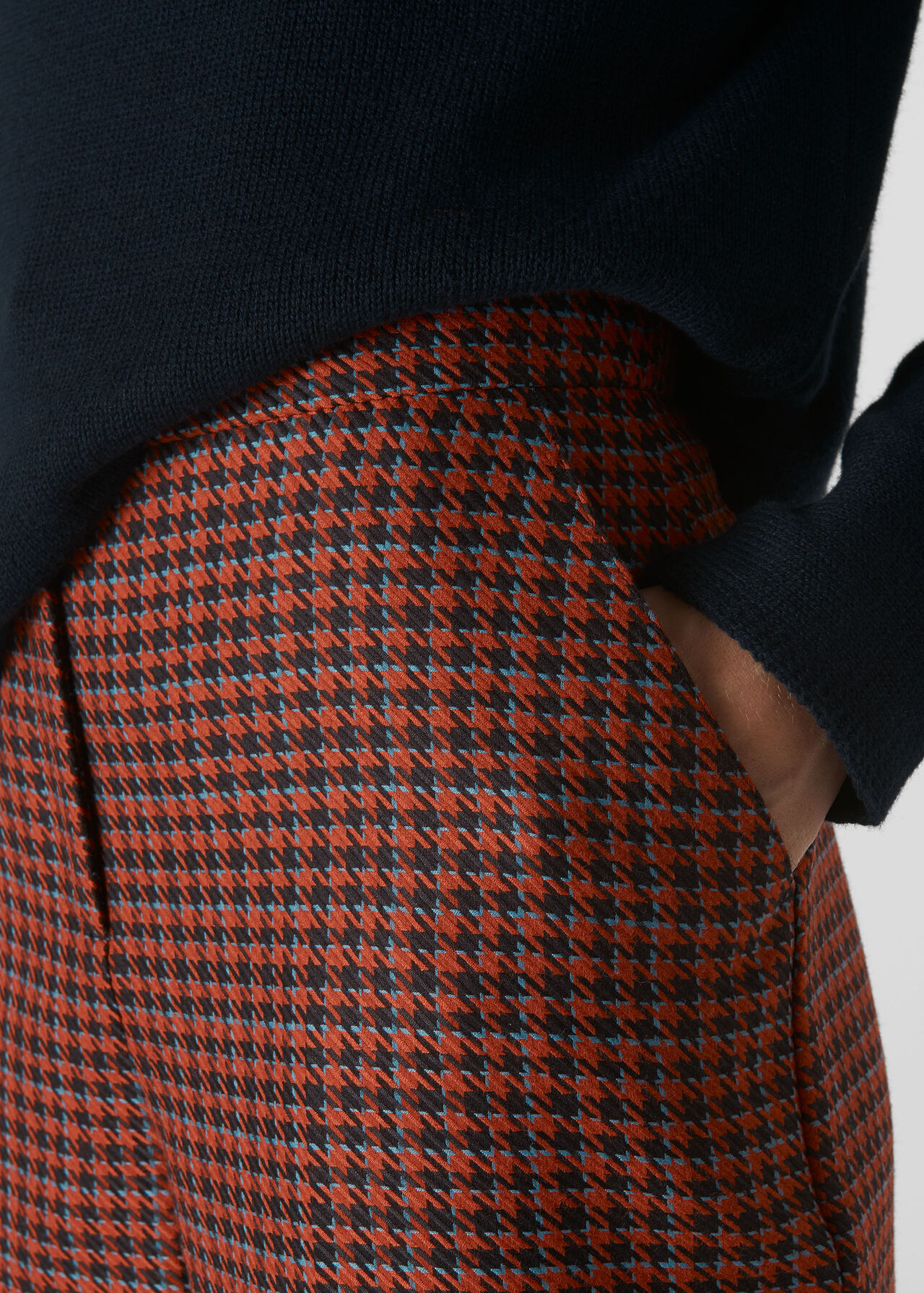 Kate Classic Check Trouser Red/Multi