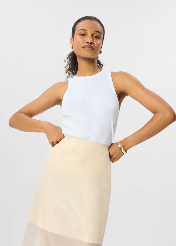 White Classic Ribbed Vest