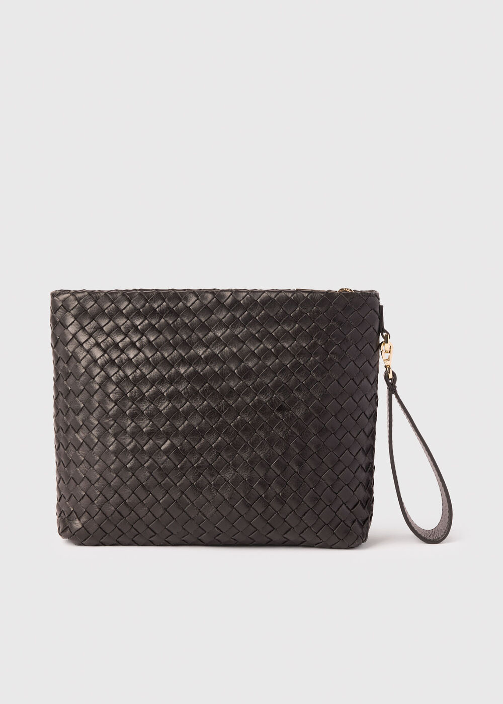 Avah Woven Zip Clutch