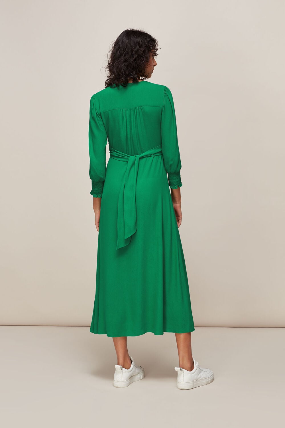 Zenna Shirred Waist Dress Green