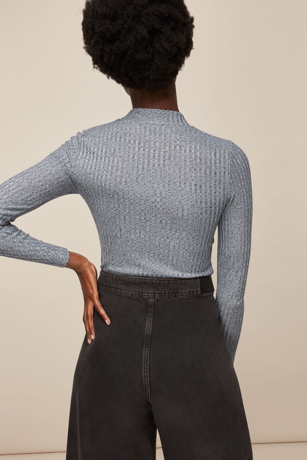 Wide Rib Marl Essential Top