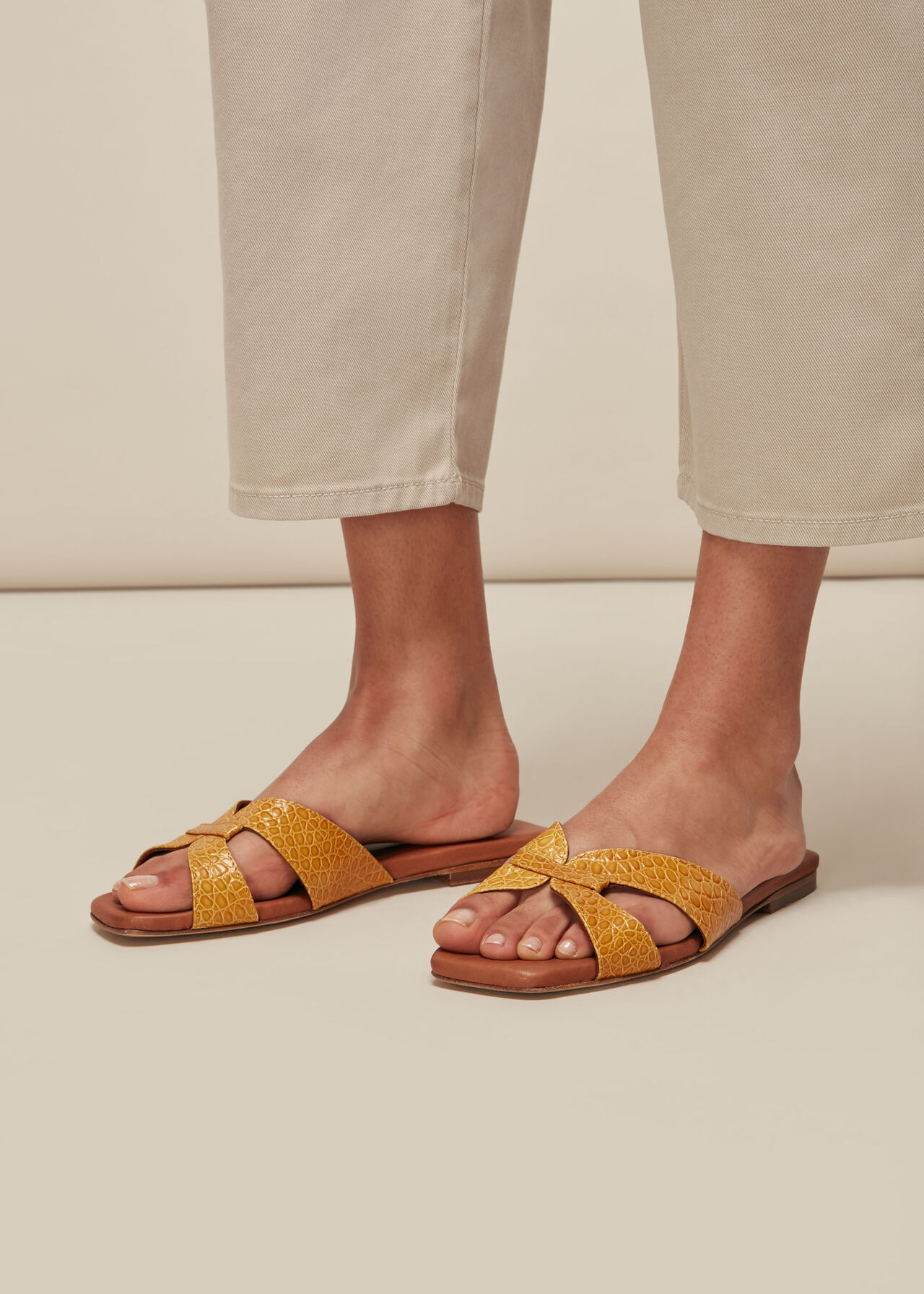 Tabitha Flat Slider Yellow