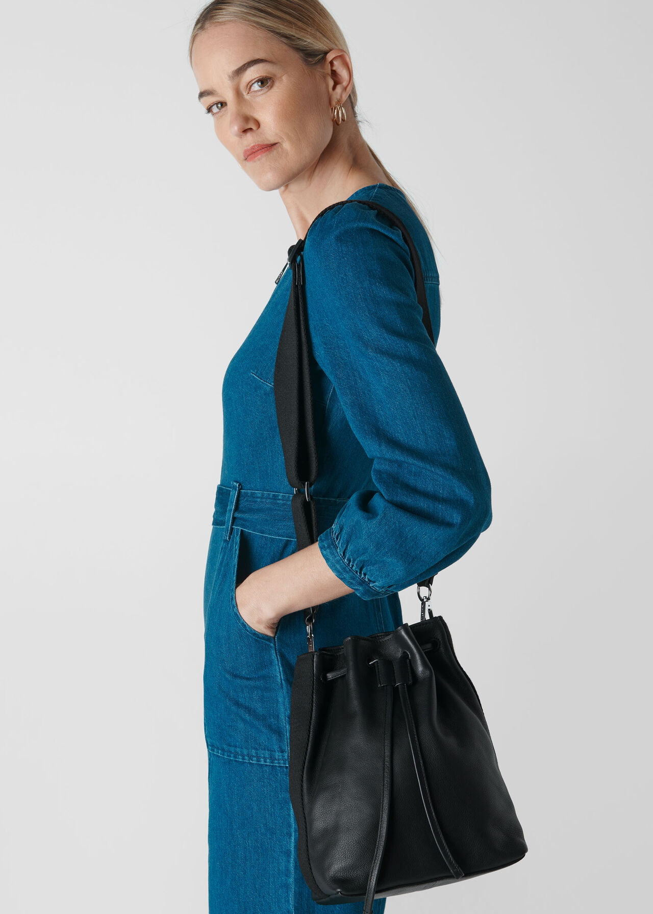 Black Barth Soft Bucket Bag | WHISTLES