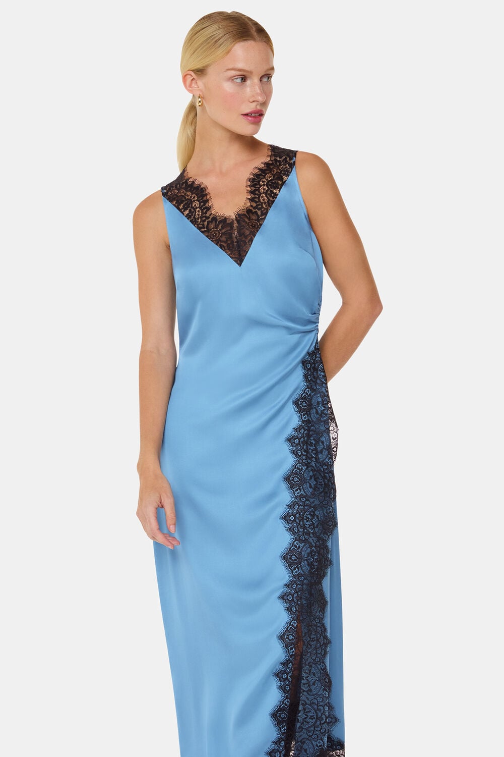 Iris Lace Detail Wrap Dress