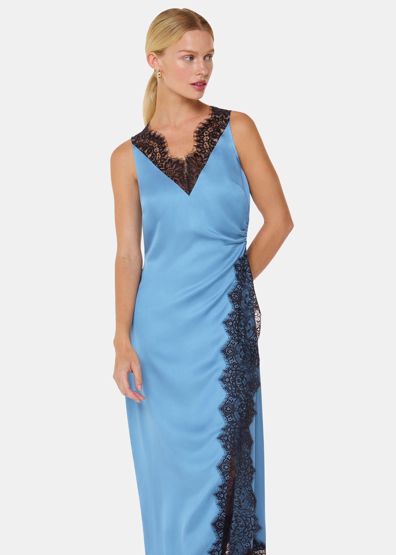 Iris Lace Detail Wrap Dress