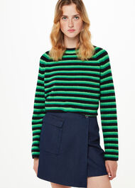 Wool Mix Stripe Crew