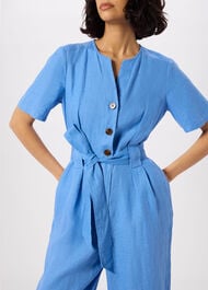 Petite Fiona Linen Button Jumpsuit