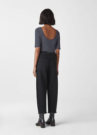 Stripe Scoop Back Top