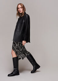 Vertical Tiger Ruched Skirt