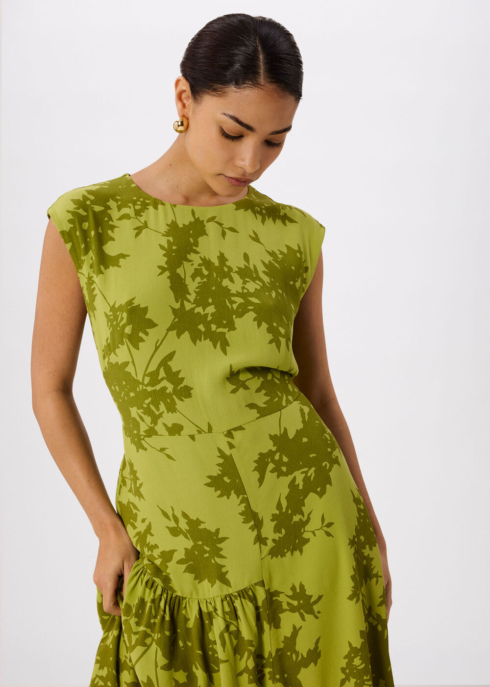 Petite Floral Asymmetric Dress