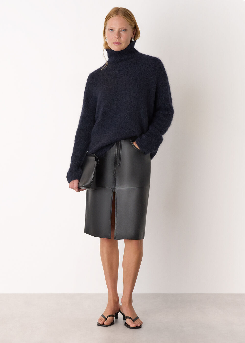 Alpaca Blend Funnel Knit