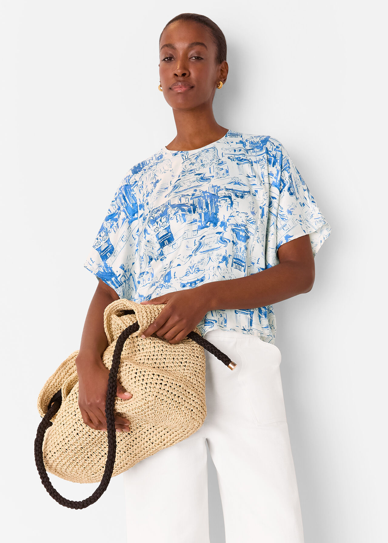 Rome Print Blouse