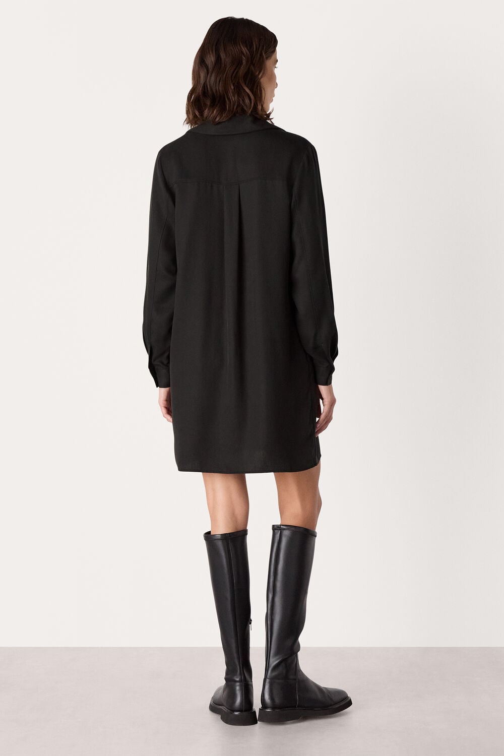 Collared Button Short Dress