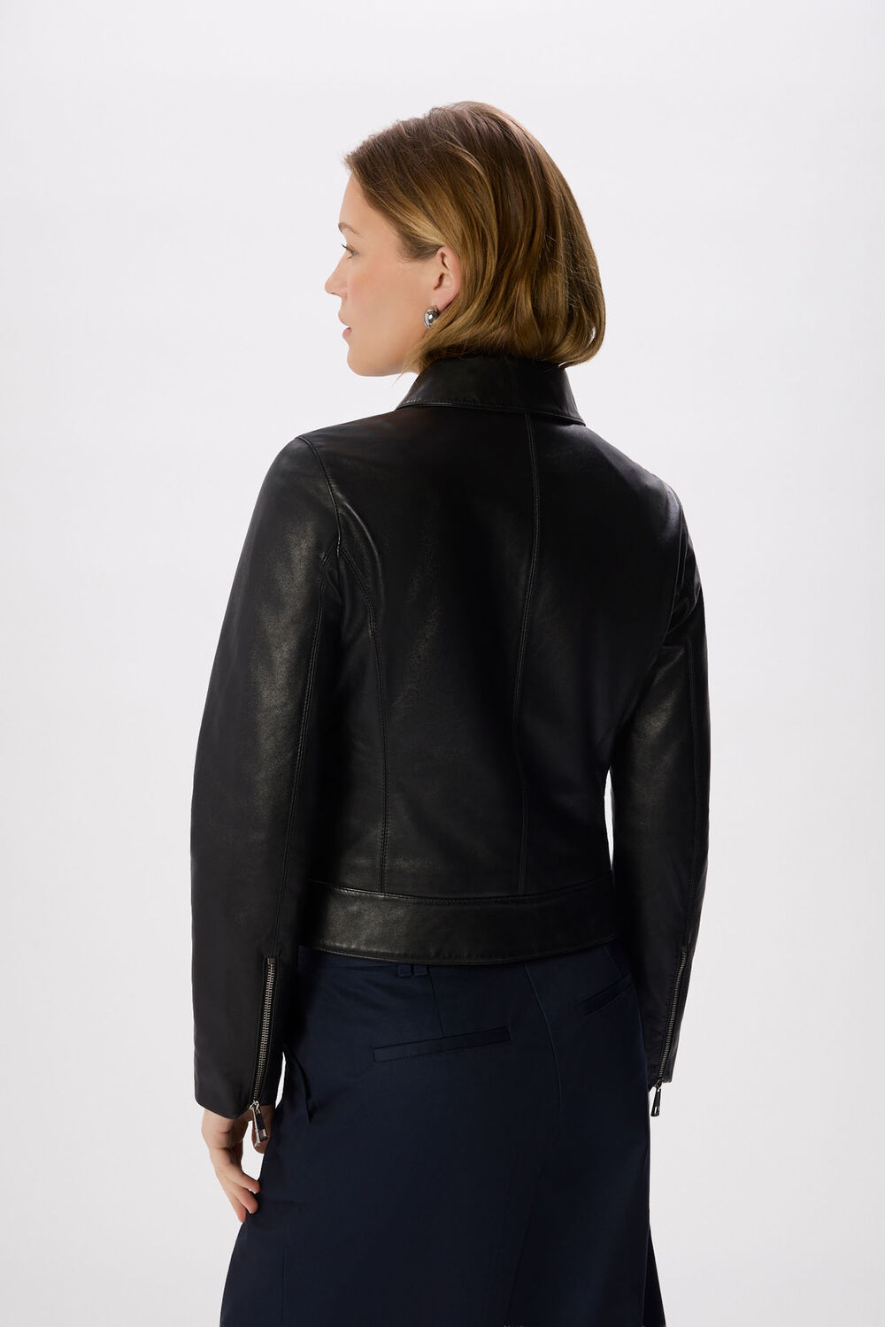 Clean Zip Leather Jacket
