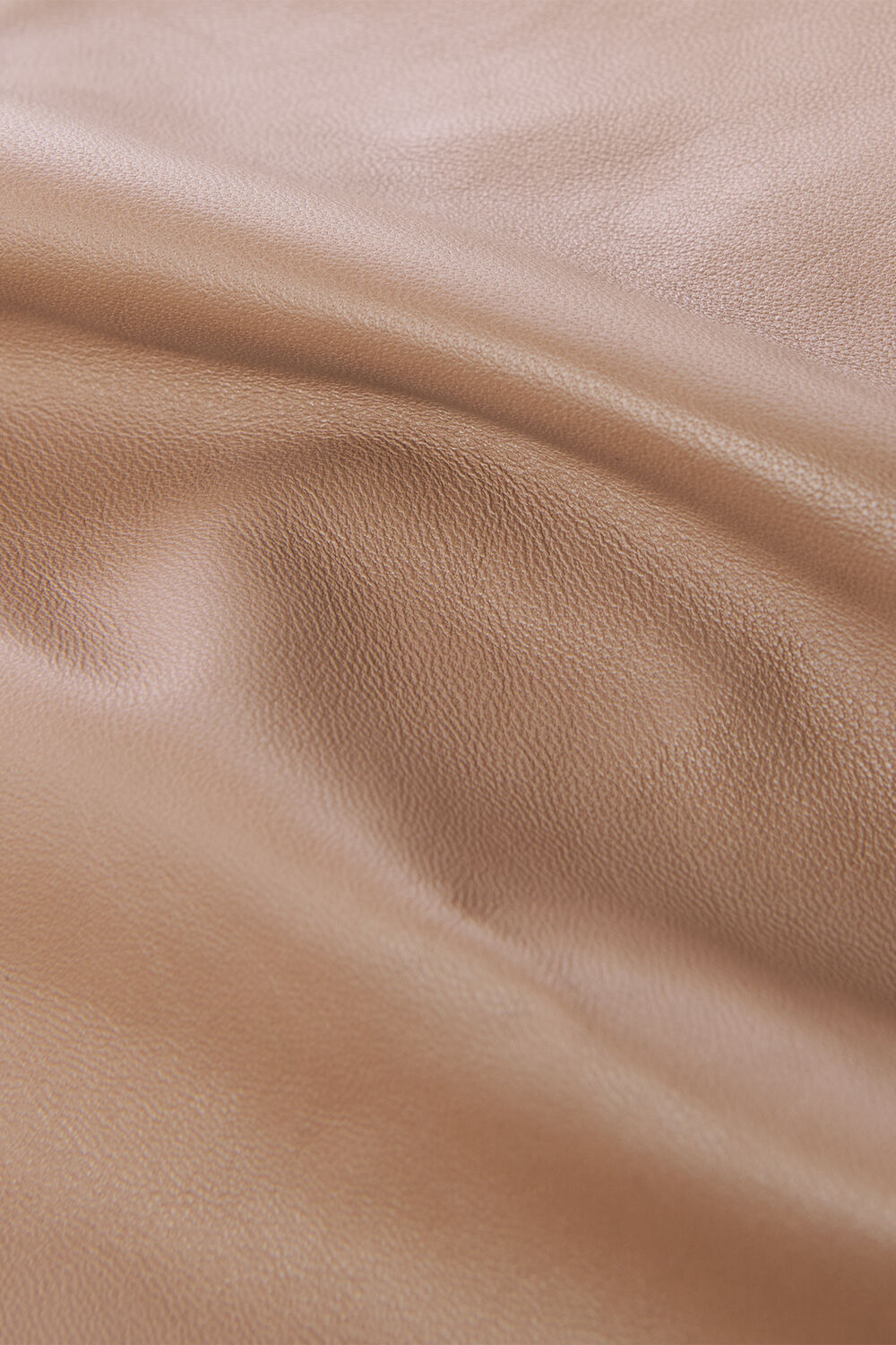 Taupe Leather Car Coat
