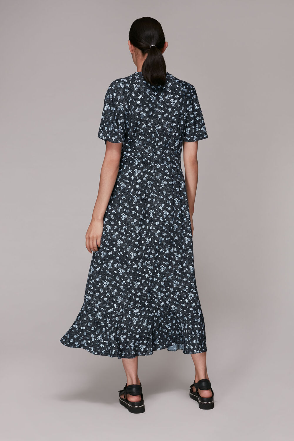 Daisy Spot Print Midi Dress