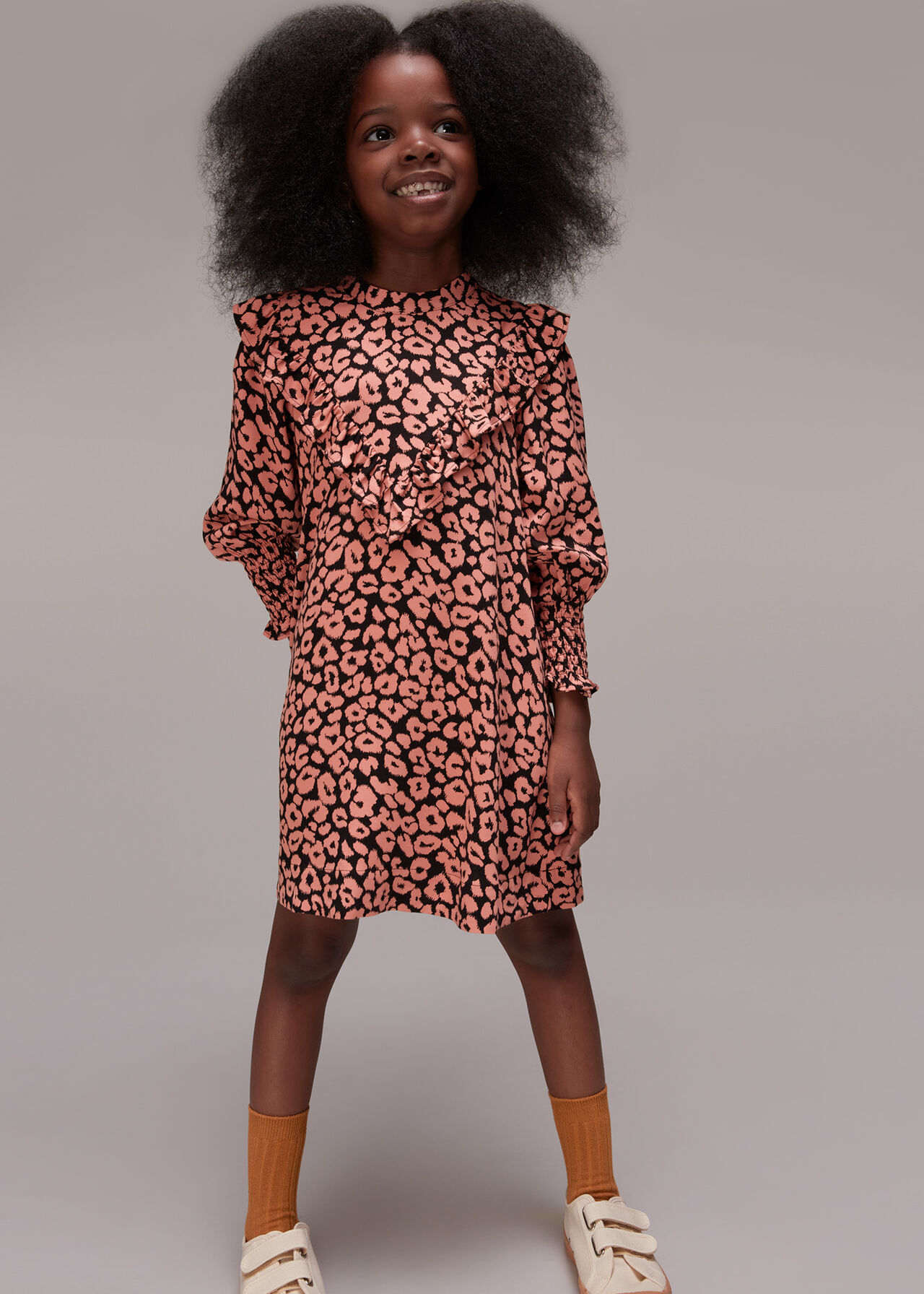 Fuzzy Leopard Avery Dress