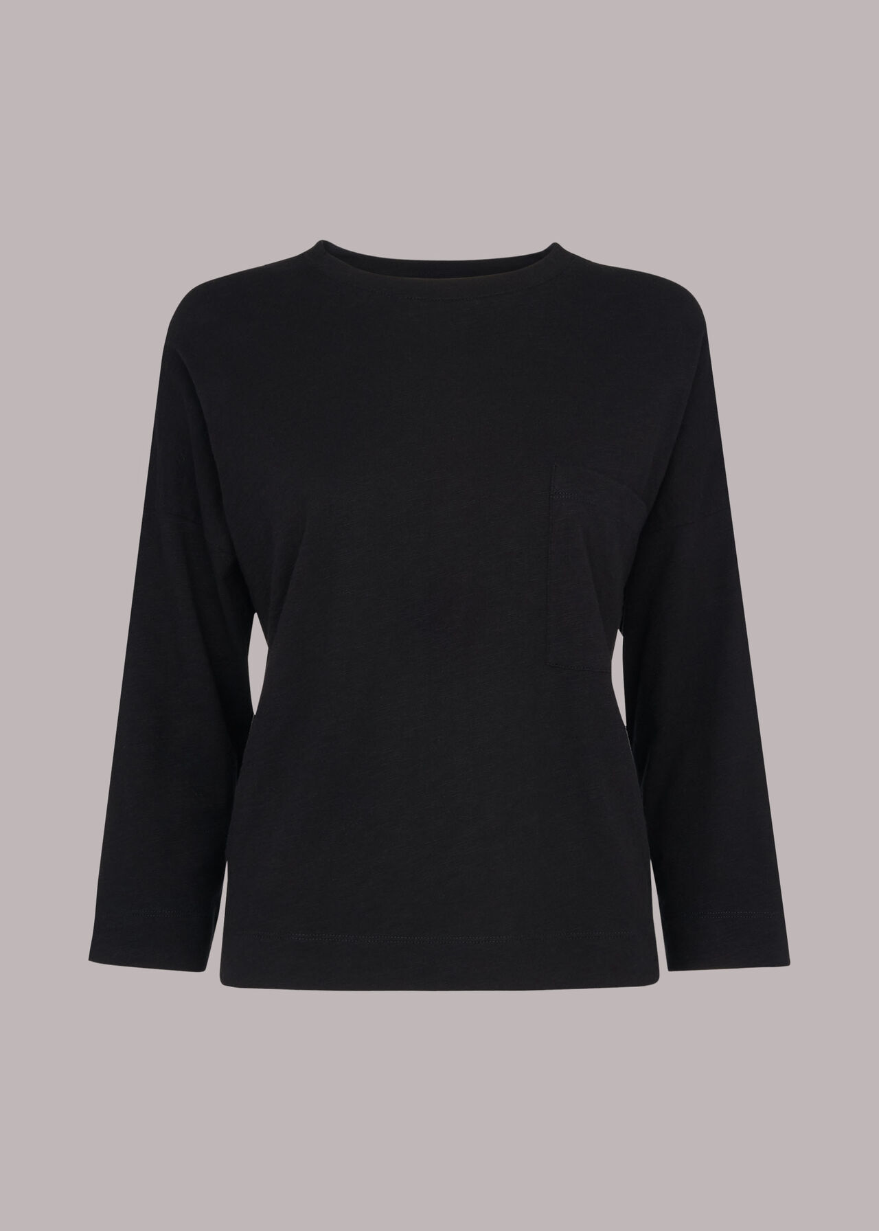 Black Cotton Pocket Top | WHISTLES