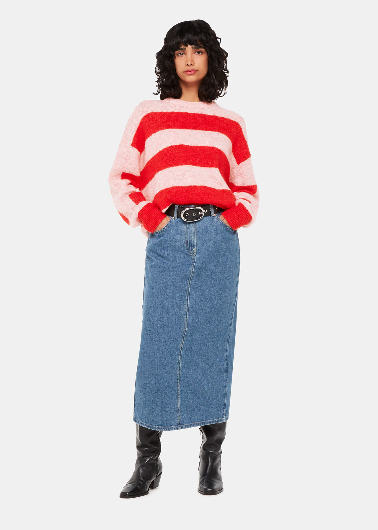 Stripe Mohair Knit
