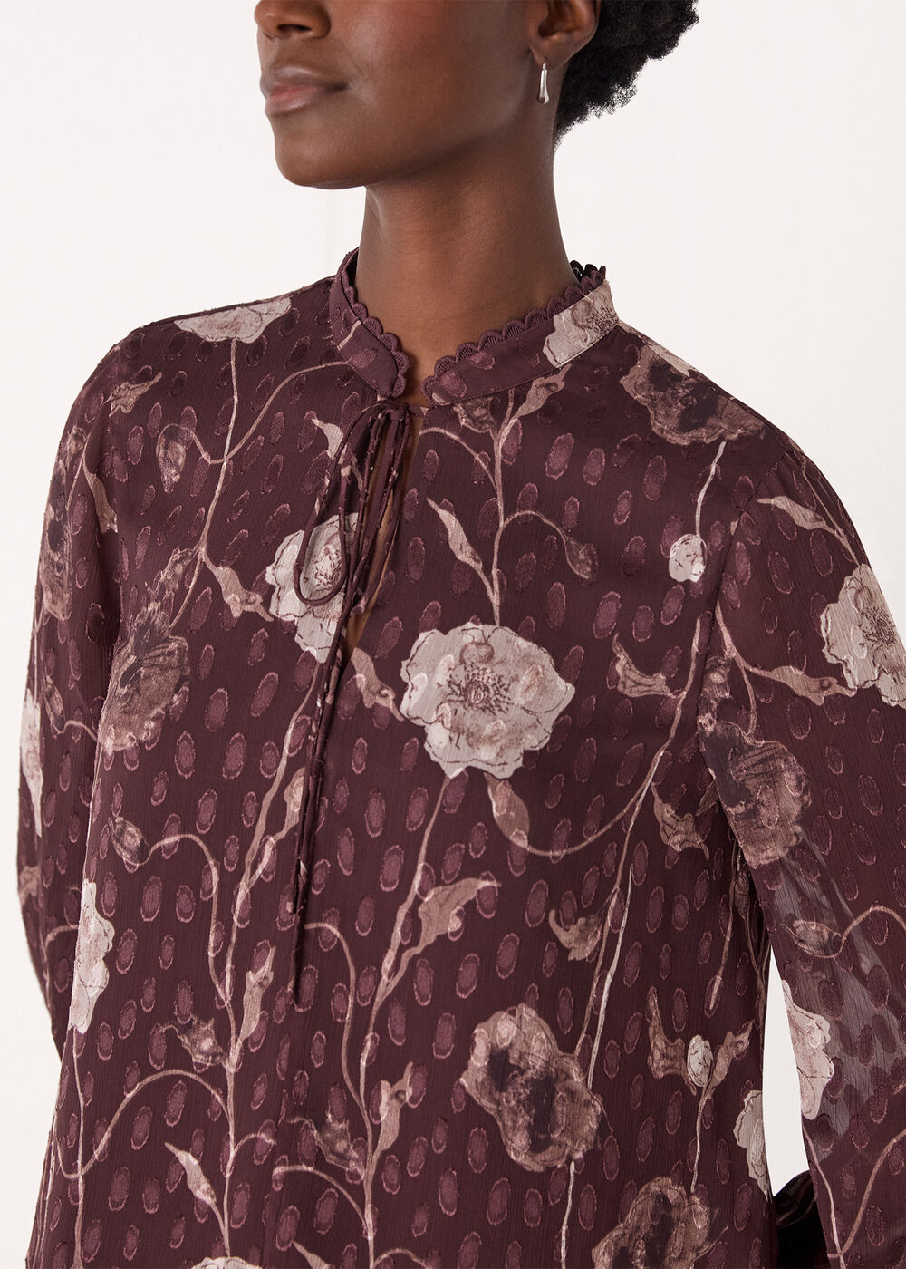 Floral Dobby Blouse